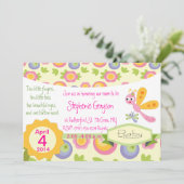 ベビートンボかわいらしシャワー招待状 招待状 (スタンド正面)