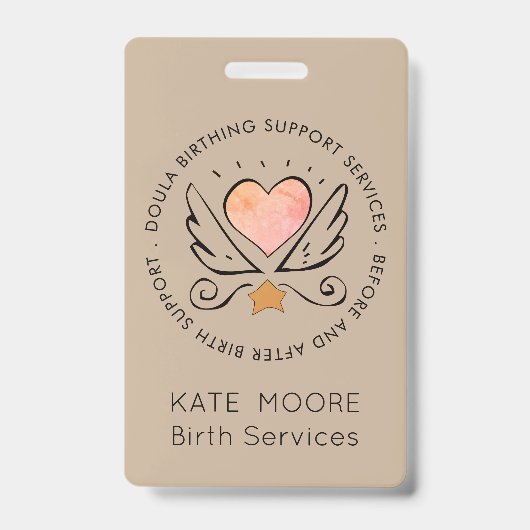 ベビードゥラ誕生コーチ助産師 バッジ (正面)