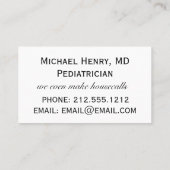 ベビードクターホームビジット 名刺 (裏面)