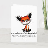 ベビードッグキツネハッピーバースデーカード カード (裏面)