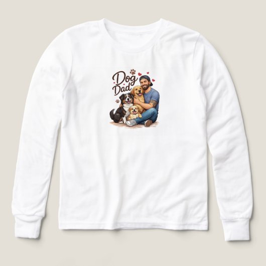 ベビードッグママTシャツ – ハート&パウデザイン – かわいい (デザイン正面)