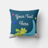 ベビードラゴパーソナライズされたンズ中世ナイト子供部屋 クッション (裏面)