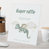 ベビードラゴンおむつラッフルベビーシャワーサイン 台座サイン (インサイチュ)