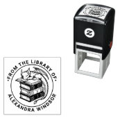 ベビードラゴンがブックスタックライブラリ名で眠る セルフインキングスタンプ (インサイチュ)