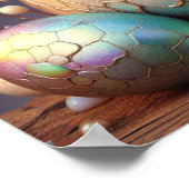 ベビードラゴンが卵から孵化 ポスター (角)