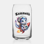 ベビードラゴンが星を探検 ガラス缶 (正面)