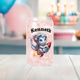 ベビードラゴンが星を探検 ガラス缶