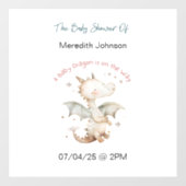 ベビードラゴンが途中にあるベビーウィンドウにしがみつく ウィンドウサイン (シート)