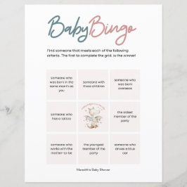 ベビードラゴンが途中ベビーシャワーベビービンゴ