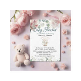 ベビードラゴンが途中ベビーシャワー招待状 招待状