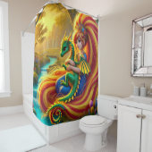 ベビードラゴンとプリンセス シャワーカーテン (インサイチュ)