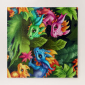 ベビードラゴンと緑 ジグソーパズル (横)