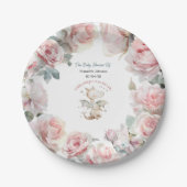 ベビードラゴンの上にある方法ベビーシャワープレート ペーパープレート (正面)