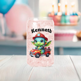 ベビードラゴンの日当たりの良い消防車の冒険 ガラス缶