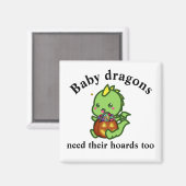 ベビードラゴンはハロウィーンのためにも自分の足を必要とする マグネット (正面/裏面)