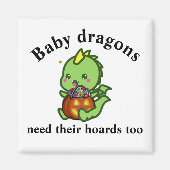 ベビードラゴンはハロウィーンのためにも自分の足を必要とする マグネット (正面)