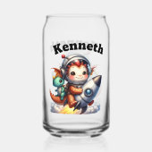 ベビードラゴンは喜飛んでいるんで宇宙 ガラス缶 (裏面)