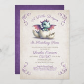 ベビードラゴンシャワー招待状 招待状 (正面/裏面)