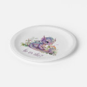 ベビードラゴンジェンダーリビールパーティー ペーパープレート (アングル)