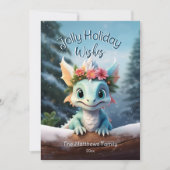 ベビードラゴンスノーウィークエンチャントフォレストクリスマス シーズンカード (正面)