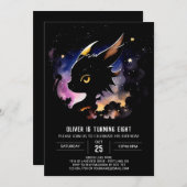 ベビードラゴンズエンチャント誕生日 招待状 (正面/裏面)