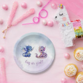 ベビードラゴンズ性別によるパーティーの表示 ペーパープレート (パーティー)