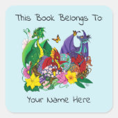 ベビードラゴンネストファンタジー蔵書票 スクエアシール (正面)