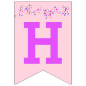 ベビードラゴンハッピーバースデー追加エイジ小さな女の子 バンティングフラッグ (第2の旗)