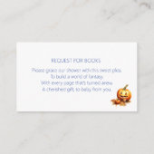 ベビードラゴンハロウィーン本リクエスト赤ちゃんシャワー エンクロージャーカード (裏面)