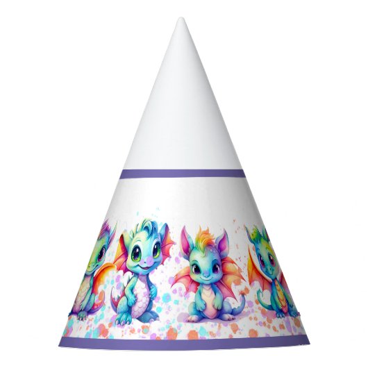 ベビードラゴンバースデーパーティハッツ パーティーハット (正面)