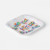 ベビードラゴンバースデーパーティー紙プレート ペーパープレート (傾斜あり)