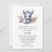 ベビードラゴンベビーシャワー招待状 招待状 (正面)