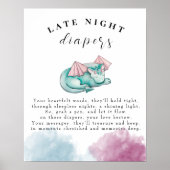 ベビードラゴンベビーシャワー深夜おむつゲーム ポスター (正面)