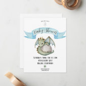 ベビードラゴンベビーシャワー ノートカード (正面/裏面インサイチュ)