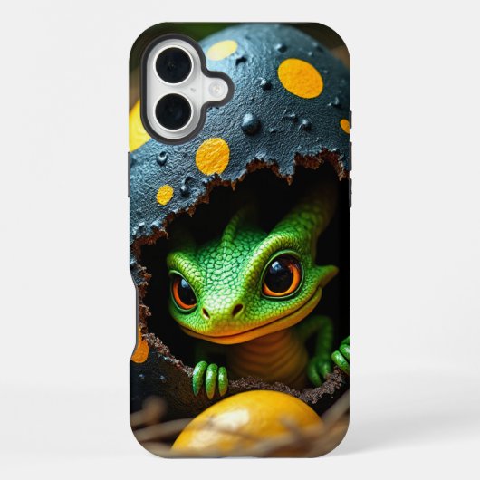 ベビードラゴン孵化スマホケース iPhoneケース (裏面)