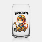 ベビードラゴン建築車! ガラス缶 (正面)