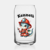 ベビードラゴン消防士救! ガラス缶 (裏面)