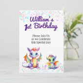 ベビードラゴン誕生日招待状 招待状 (スタンド正面)