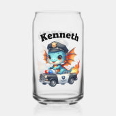 ベビードラゴン警官が夢を追う! ガラス缶 (正面)