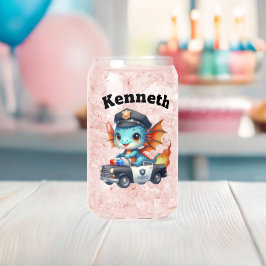 ベビードラゴン警官が夢を追う！ ガラス缶