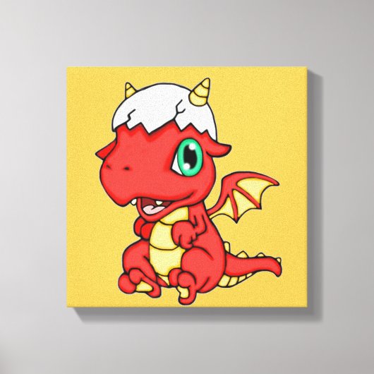 ベビードラゴン12 x 12 キャンバスプリント (正面)