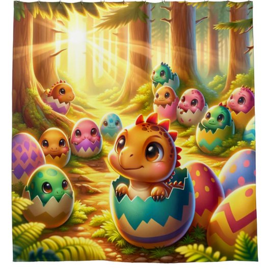 ベビードラゴン シャワーカーテン (正面)