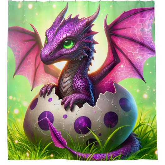 ベビードラゴン シャワーカーテン (正面)