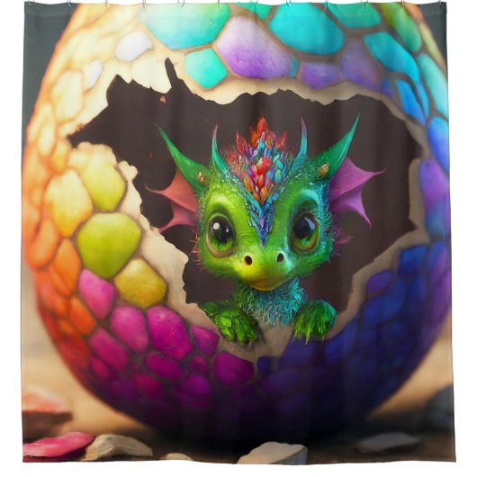 ベビードラゴン シャワーカーテン (正面)