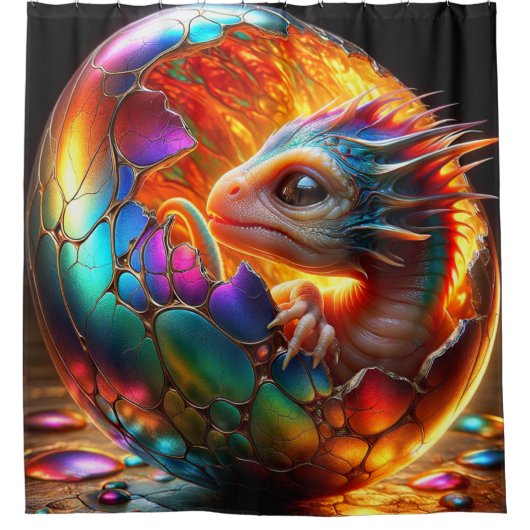 ベビードラゴン シャワーカーテン (正面)