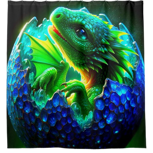 ベビードラゴン シャワーカーテン (正面)