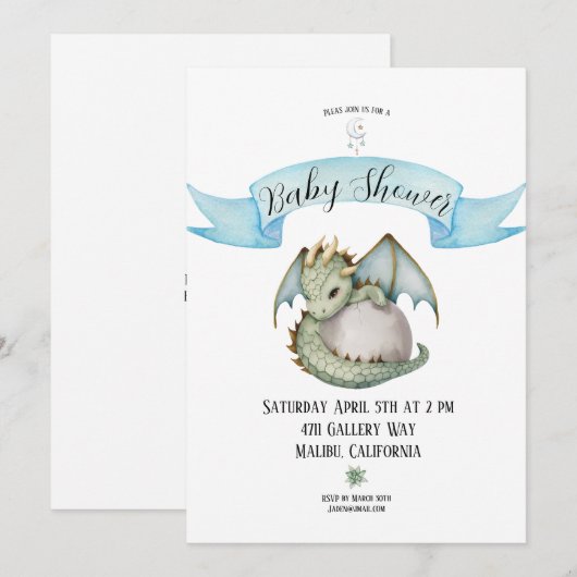 ベビードラゴン 招待状 (正面/裏面)