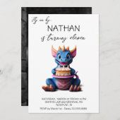 *~*ベビードラゴンAP88ケーキフォトバースデーパーティー 招待状 (正面/裏面)