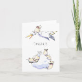 ベビードロップ新しい子犬またはベビーカード カード (正面)