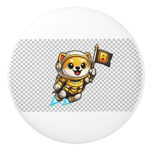 ベビードージ宇宙飛行士 セラミックノブ (正面)